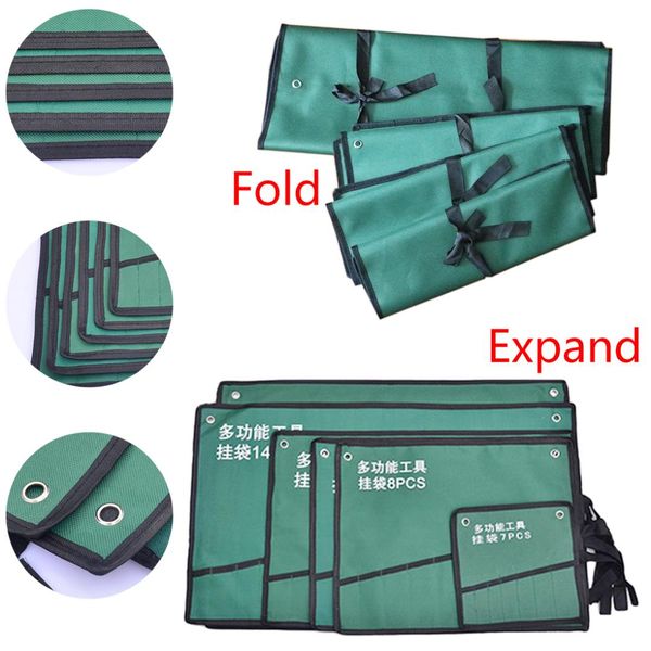

8/10/14/20 pockets roll up wrench tools storage bag canvas spanner wrench organizer pouch case