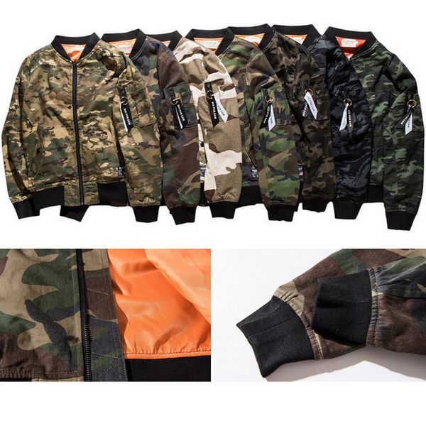 

style camouflage bomber jackets men women spring casual baseball jacket man retro army coat air flying veste,uma450, Black;brown