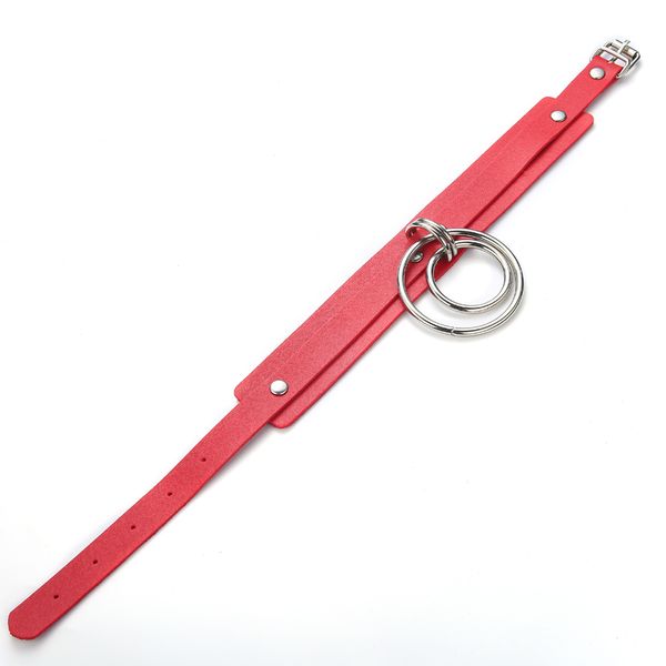 

black punk choker necklace leather goth choker collar for women o round chain chocker bondage gothic necklace harajuku jewelry, Golden;silver