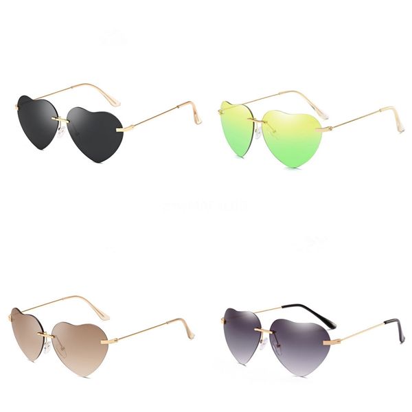 

ретро прямоугольник в форме сердца солнцезащитные очки мужчины металлическая рамка золото коричневый красный полуободок квадратные солнцезащ, White;black