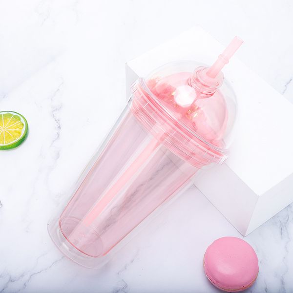 

cute diy multicolors tumblers with lids and straws skinny double wall reusable clear plastic tumblers drinking cup t1703