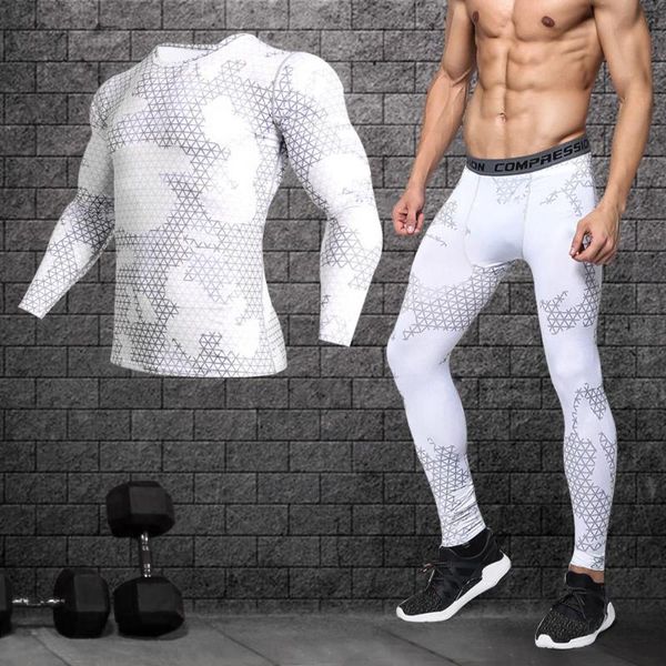 

men's sportswear compression shirt gym fitness long-sleeved t-shirt jogging tight training t-shirt men's quick-drying, White;black