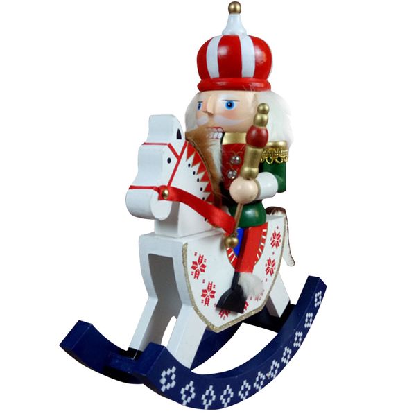 

kids gift ornaments nutcracker home festival hand painted doll crafts diy rocking horse wooden soldier christmas decoration cute