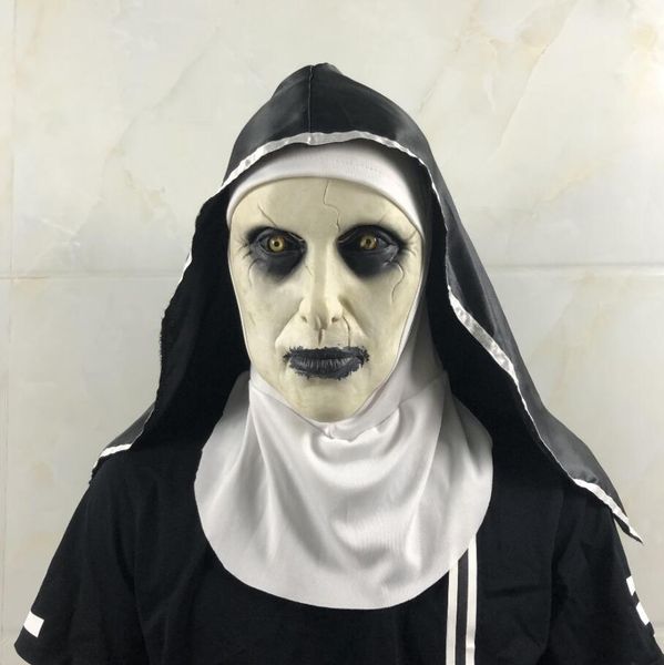 

retail halloween the nun horror mask cosplay valak scary latex masks full face helmet demon halloween party costume props gift