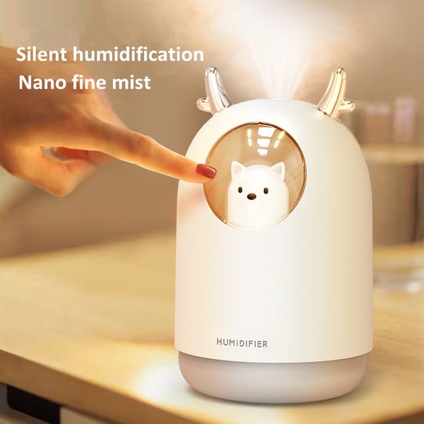 

kbaybo 2019 300ml lovely cartoon usb mini humidifier essential oil aromatherapy diffuser home air purifier mist maker