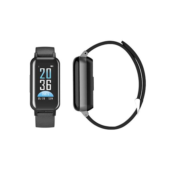 

fashion t89 smart wristbands bracelet tws earbuds bluetooth earphones tracker heart rate wristband sport watch for ios android smartphones