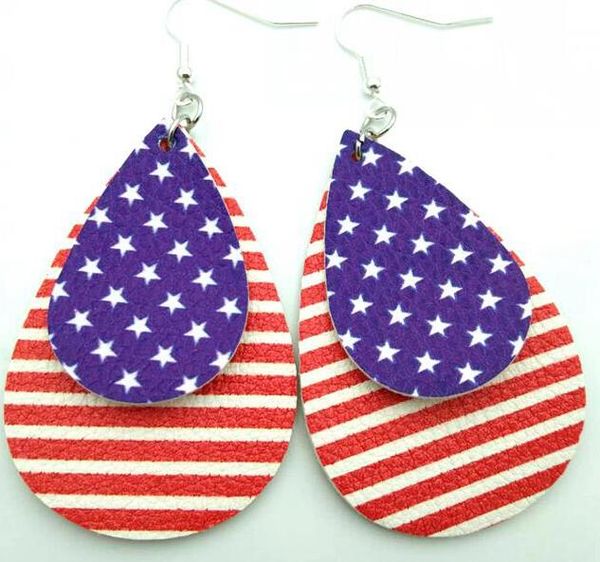 

new leopard faux leather metallic glitter pendant earrings, Silver