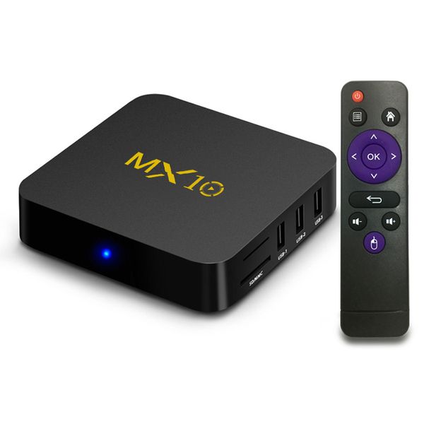 

MX10 4GB DDR4 32GB 64GB Smart Android 9.1 TV BOX Rockchip RK3328 QuadCore Support 4K H.265 HDR WIFI 3D HD Streaming Media Player