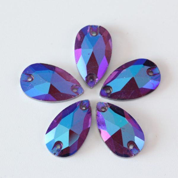 

глубокий фиолетовый shape water drop rhinestone кристаллические 2 отверстия свободные стразы шить-на одежда швейные аксессуары diy ремесла s, Black