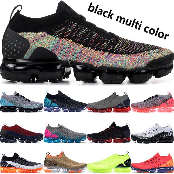 

black multi color fly 2.0 mens designer shoes black punch gunsmoke blue orbit dark stucco men women fashion running shoes