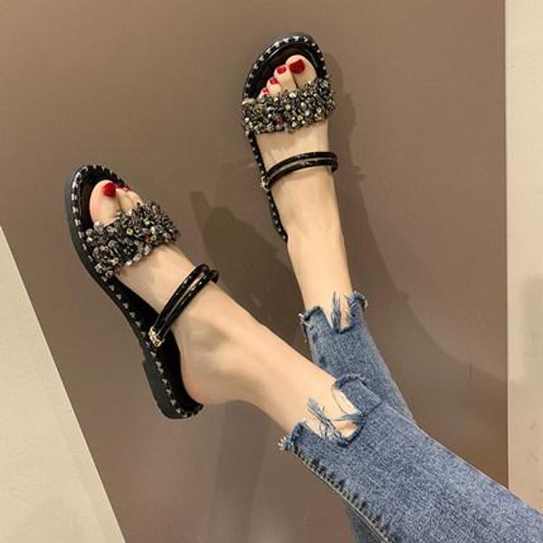 

chic web celebrity beach, chic web celebrity sandals, Black