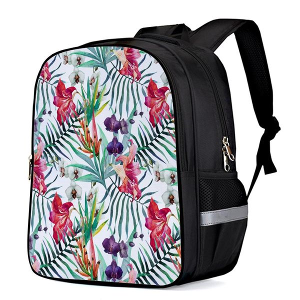

tropical plant leaf flower fashion backpacks notebook backpack outdoor backpack child book bag computer bag sports bags kids