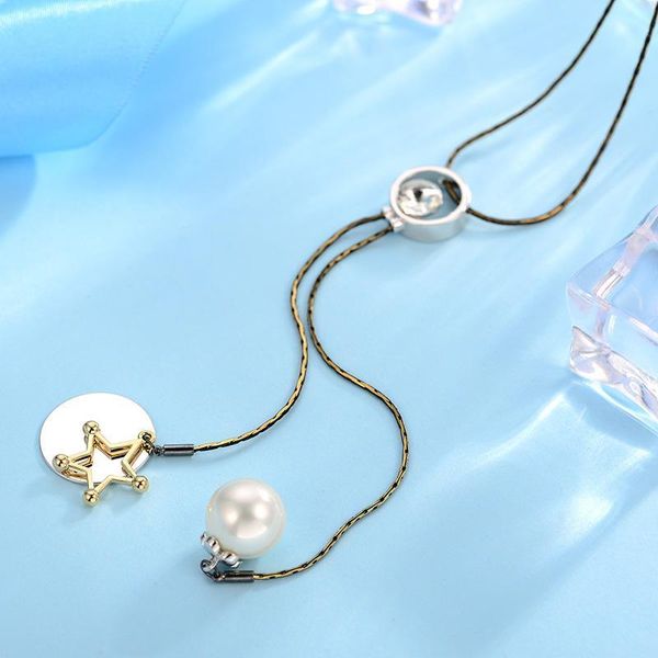 

shineland 2018 звезда киокой shell жемђг кђлон ожеѬеле 80 м длинное ожеѬеле дл жен Silver