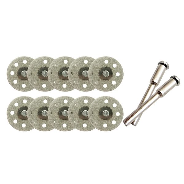 

10pc 30mm diamond cutting disc for dremel rotary tools accessories with mandrel 3.0mm