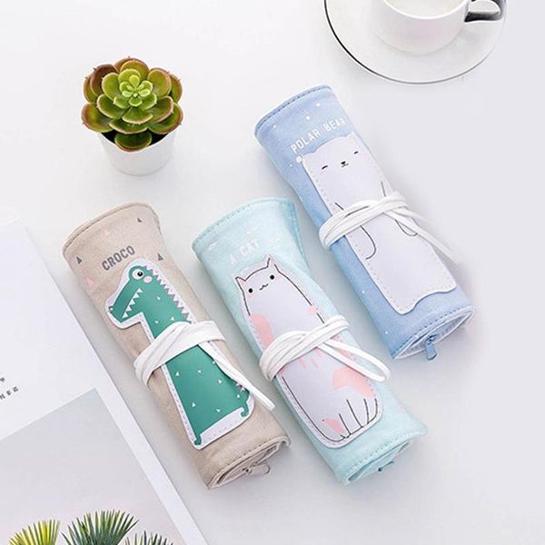 

холст wrap roll up пенал карандаш сумка макияж кисти для девочек товары holder школы или для подарков покупает чехол t9z6