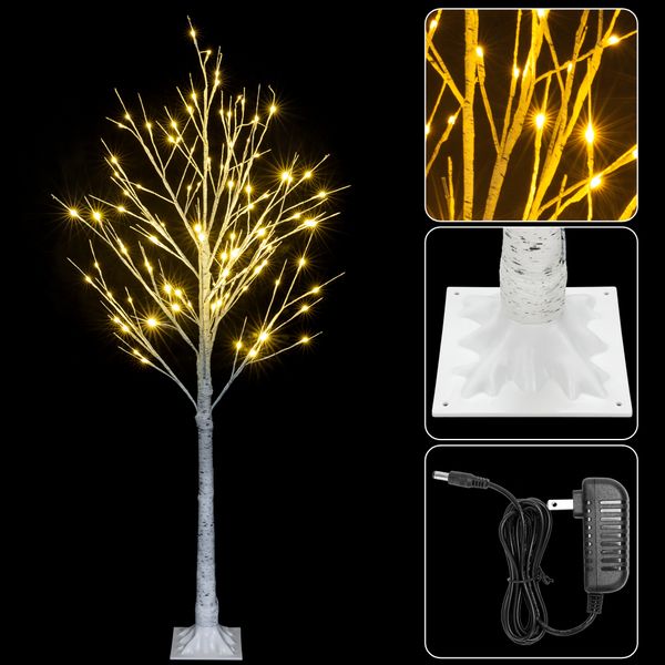 

6ft snowflake christmas tree and 96 led lights home festival decoration pvc artificial slim feet christmas tree