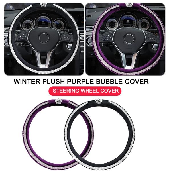 

38cm car steering wheel cover skidproof auto steering wheel cover soft warm comfortable case car styling