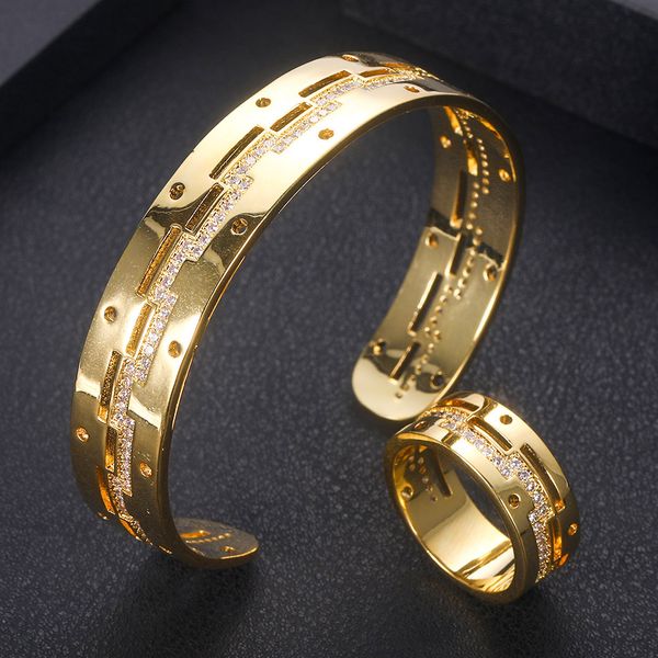 

janekelly new cuff size bangle ring sets fashion dubai silver bridal jewelry sets for women wedding brincos para as mulheres