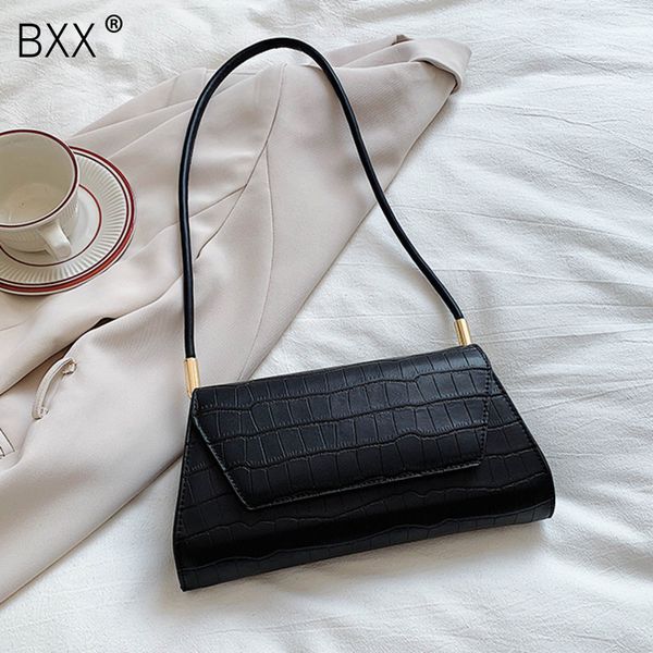 

bxx] крокодил pattern кожа pu сумки для женщин 2020 элегантный сплошной цвет плеча сумки женщины путешествия креста тела сумка hn425