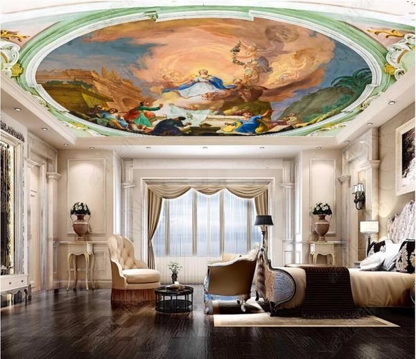 

3d ceiling murals wallpaper custom p blessing of the virgin mary living room home decor 3d wall murals wallpaper for walls 3 d