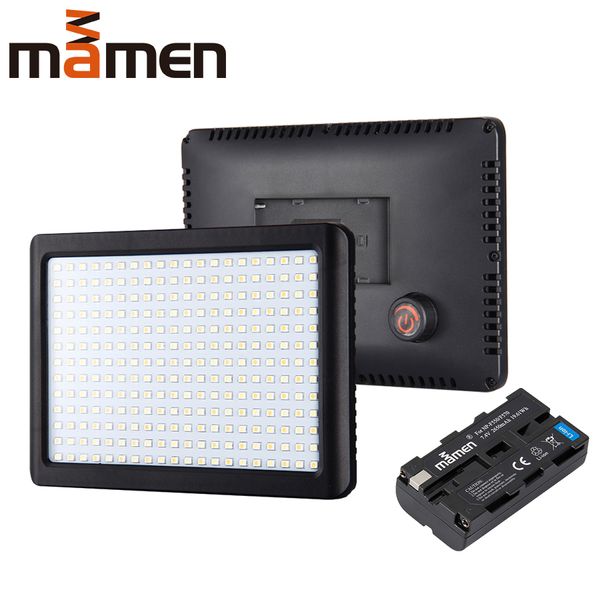 

mamen 260 led pgraphic lighting dimmable 3200k 6000k studio lighting lamp on digital camera dv dsrl live streaming led light