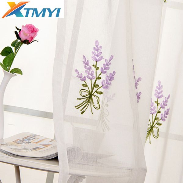 2019 Purple Embroidered Tulle Curtains For Living Room Sheer Linen Curtains Window For Girls Bedroom Custom Made From Stunning88 39 33 Dhgate Com