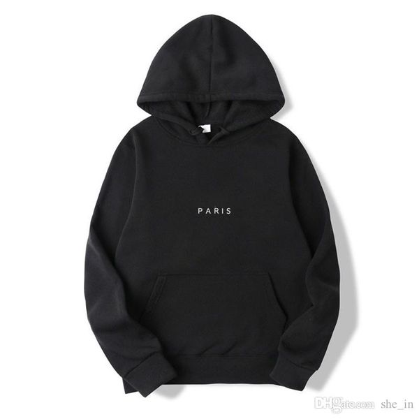 

19ss fashion hoodies men and women designer hoodies autumn long sleeve pullover casual mens clothing size s-3xl 20 color, Black