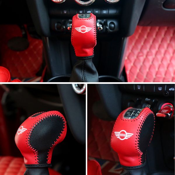 

car gear shift handbrake leather protection cover for mini cooper s jcw f54 f55 f56 f57 f60 car accessories interior decoration