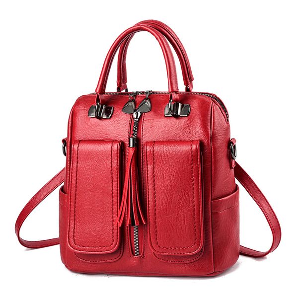 

z.l.d. new multifunctional female bag lapbackpack woman pu leather luxury backpack teenage girl student school bags