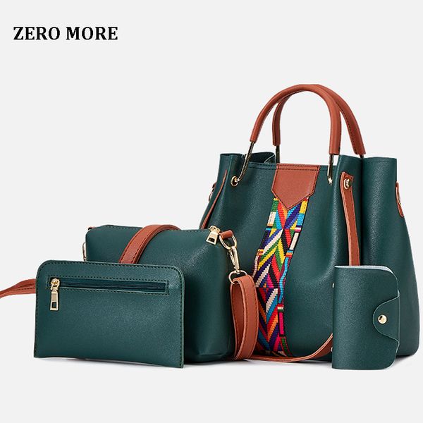 

4 pcs/set hand bag for women 2019 crossbody bags for ladies fashion shoulder bag ladies leather casual shopper tote sac femme