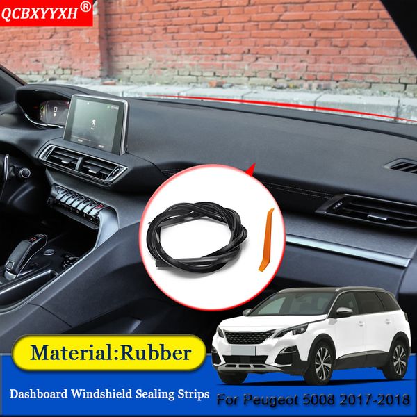 

qcbxyyxh car-styling rubber anti-noise soundproof dustproof car dashboard windshield sealing strips for 5008 2017 2018