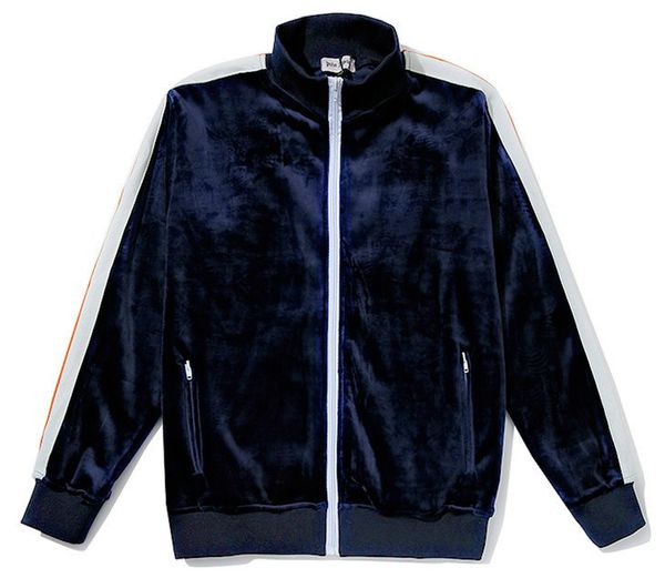 

palm angels осень и зима мужская женская бархатная спортивная одежда повседневная куртка на молнии толстовки толстовка тренировочные костюмы, Black