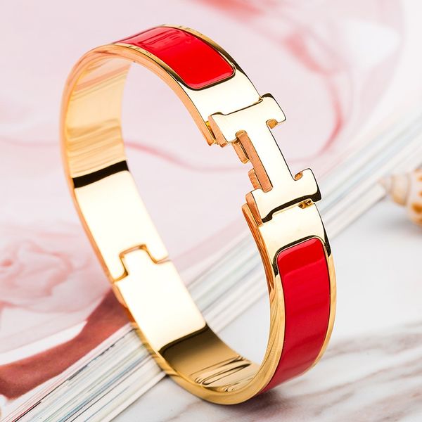 

высокое качество роскошные дизайнеры нержавеющая сталь манжеты braceletsbangles браслет эмаль браслет h золотая пряжка классический бренд бр, Blue