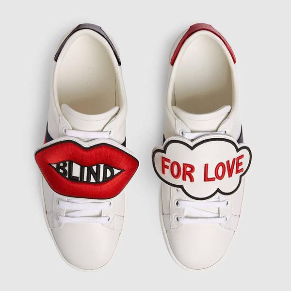 

men women sneakers luxury embroidered sequins cat casual shoes designer sneakers low removable patch white leather shoes size 35-46 l03, Black