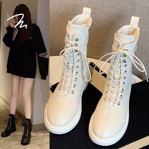 

boots women new 2019 shoes thigh high heels high booties ladies lace up round toe mid calf over-the-knee mid-calf rubb, Black