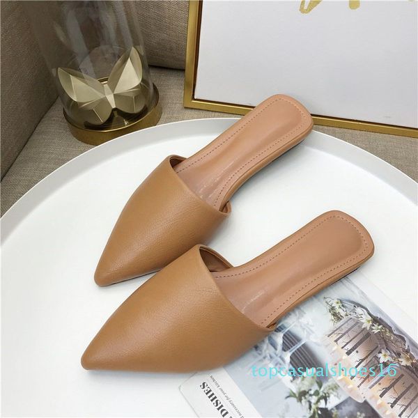 

slippers women mules shoes women slides ladies home slippers women's slides female mules flats shoes ladies fashion shoes t16, Black