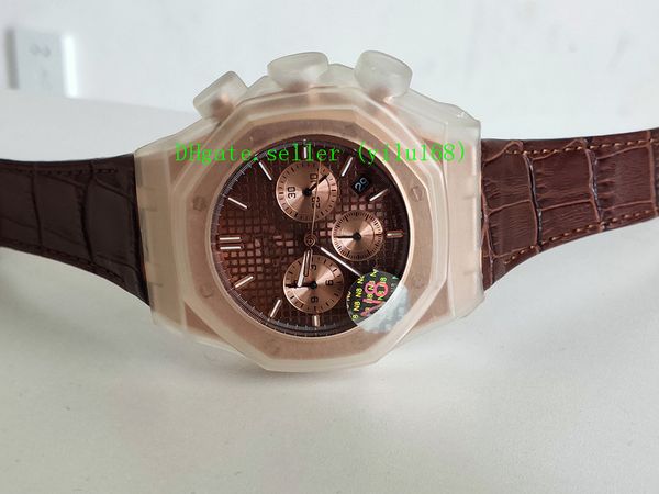 

N8 фабрика мужские часы 41 мм Дуб матовый корпус коричневый циферблат кожа 26331OR.OO.1220