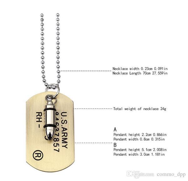 

men bullet s rapper pendant necklaces head colors usa jewelry military charm bead army chains for hop 3 hip women card kqhea
