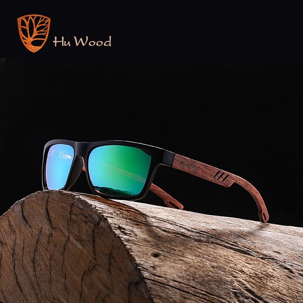 

hu wood brand design zebra wood sunglasses for men fashion sport color gradient sun glasses driving fishing mirror lens grs8016, White;black
