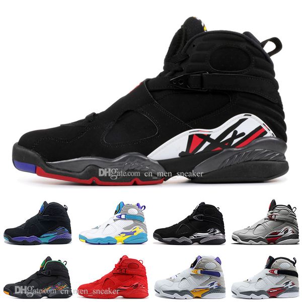 

2019 Valentines Day Red 8 VII 8s men Basketball Shoes Aqua Chrome 3 Peat Countdown Pack mens outdoor Sports Sneakers 7-13