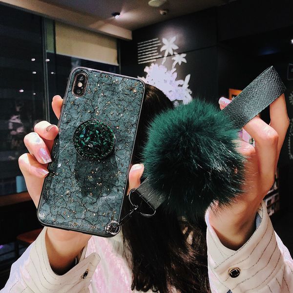 

2019 luxury glitter for iphone xr telefono caso diamond rhinstone for iphone xs max case armband finger ring holder designer phone case