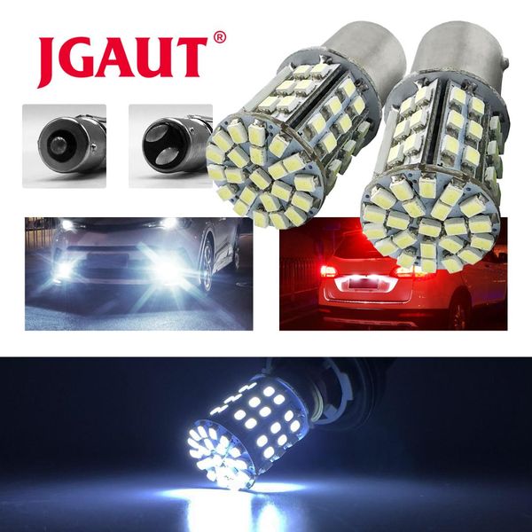 

2pcs 1156 1157 3528 led 64 smd light p21w bay15d ba15s p21 auto brake light car rear turn signal parking white 6000k