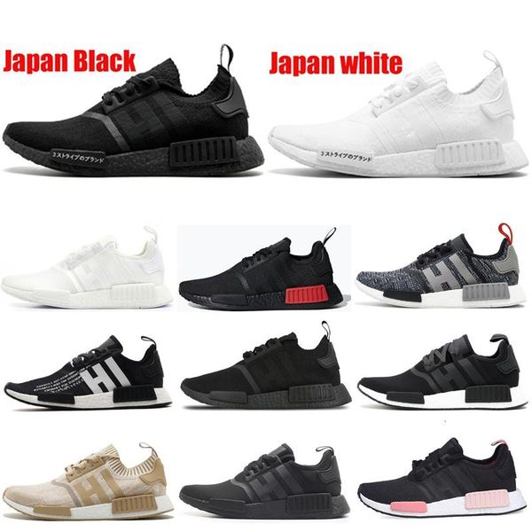 

2020 new designer nmd r1 running shoes sneaker men women japan black white tri-color thunder triple white mens sports sneakers 36-45 casual