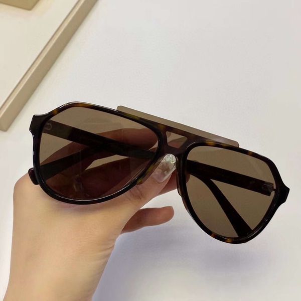 

6128 havana/brown pilot sunglasses viale piave occhiali da sole luxury designer sunglasses new with box, White;black