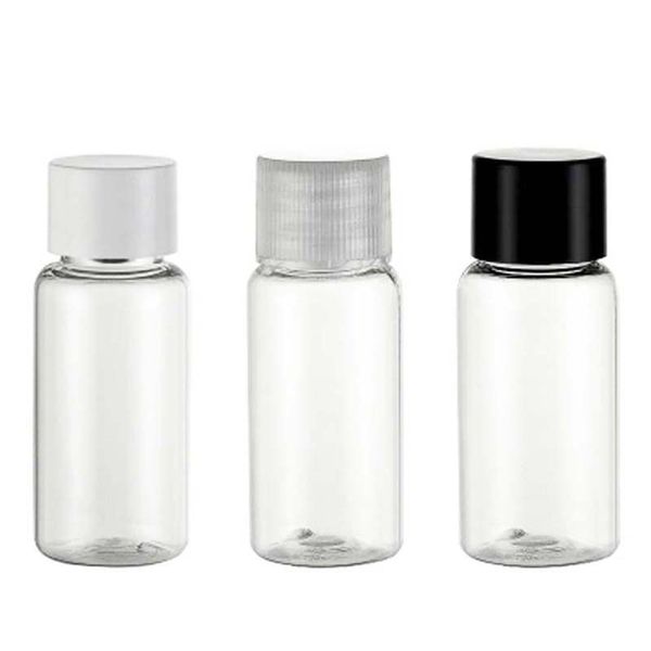 Mini bottiglia da viaggio trasparente da 100 pz/lotto 15 ML, bottiglie di plastica per campioni cosmetici da 15 cc, fiala in PET, piccoli contenitori per hotel