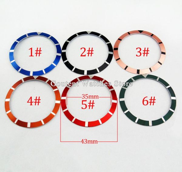 

selling 43mm aluminum material watch bezel insert fit 46mm watch