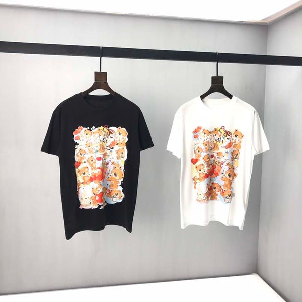 

020women's prints summer couple wear letter print t-shirt casual cotton short sleeve t-shirt eu size s-xxl 15, White