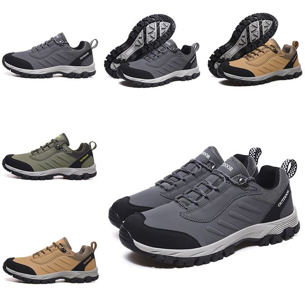 Tamanho 39-48 mens ao ar livre corredor das mulheres sapatos Olive Verde Khaki Cinzento externas sapatilhas dos homens formadores do esporte do tipo caseiro Made in China