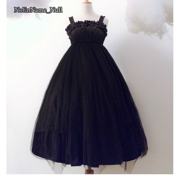 

short long gothic lolita dresses jsk high waist dark red black dress 2017 cosplay costumes, Black;red