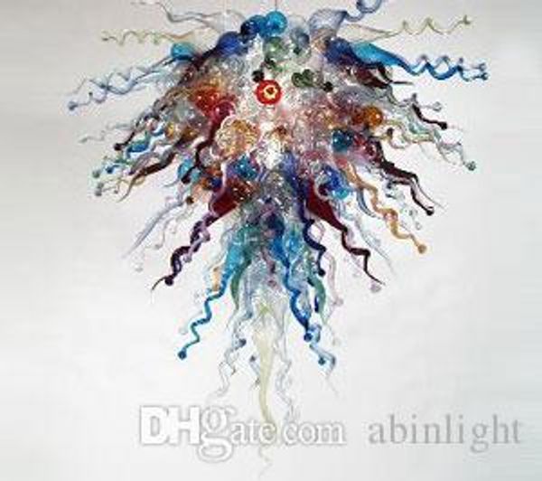 

customized blown glass led chandelier 100% mouth blown murano glass hanging led chandelier light for l decoration